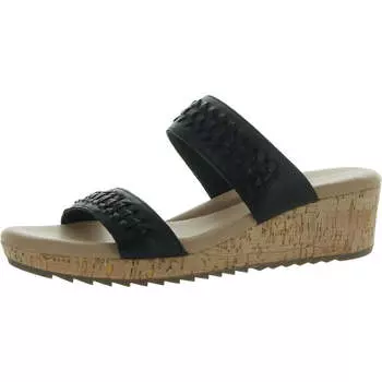 Женские босоножки Lillia с открытым носком на танкетке Easy Spirit, черный