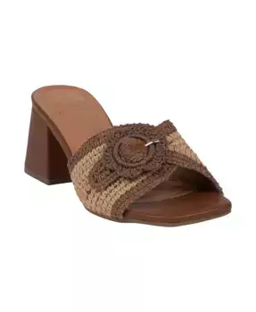 Женские босоножки Liza на устойчивом каблуке GC Shoes, коричневый