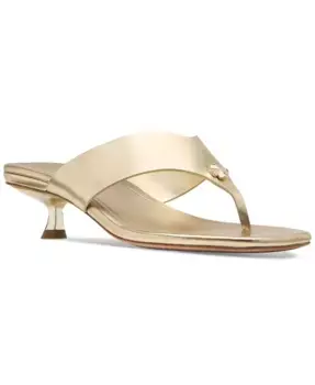 Женские босоножки-лодочки Spade Flower на низком каблуке kate spade new york, золотой