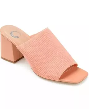 Женские босоножки Lorenna Block Heel Slide Journee Collection, оранжевый