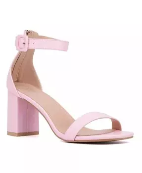 Женские босоножки Lulu на каблуке с одной полосой New York & Company, розовый