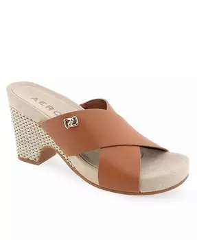 Женские босоножки Madina на танкетке с открытым носком Aerosoles, бежевый