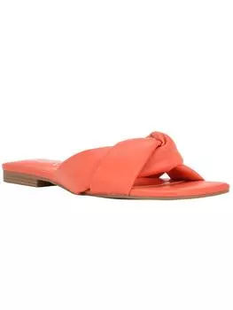 Женские босоножки MARITA Slip on с квадратным носком на плоской платформе Calvin Klein, оранжевый