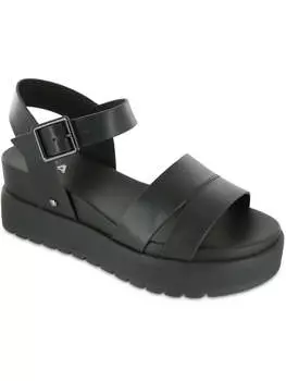 Женские босоножки Maya из искусственной кожи с ремешками и пяткой Mia, черный