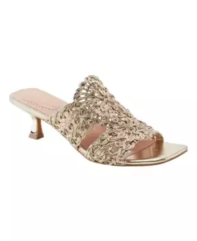 Женские босоножки Melvana на низком каблуке с плетением Bandolino, золотой