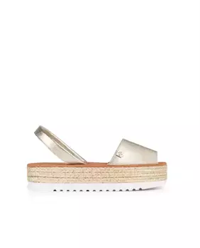 Женские босоножки Menorcan на ламинированной платформе Popa, золотой