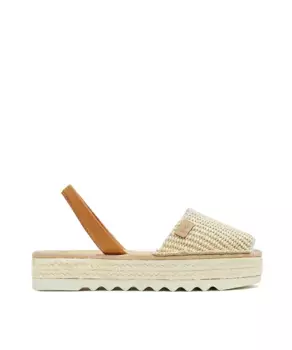 Женские босоножки Menorcan на платформе и из рафии CASTELL MENORCA, бежевый