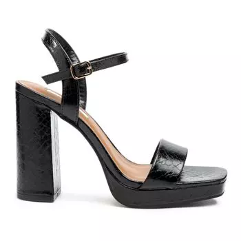 Женские босоножки Merengue Metallic на высоком блочном каблуке London Rag, серебряный