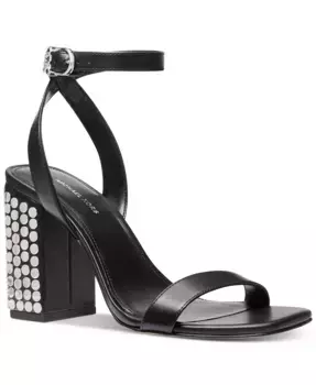 Женские босоножки Merriam на устойчивом каблуке Michael Kors, черный
