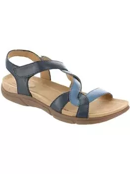 Женские босоножки Minny из кожи с ремешком на пятке и крест-накрест спереди Easy Spirit, темно-синий