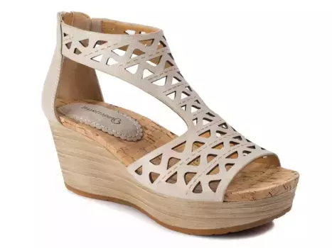 Женские босоножки Miriam Wedge Baretraps, Gold Metallic