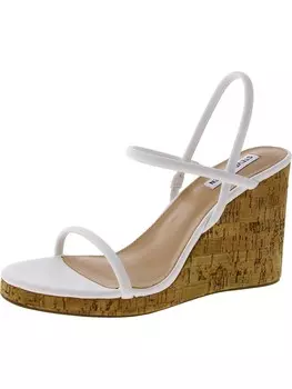 Женские босоножки Morgan на танкетке из искусственной кожи с пяткой на пятке Steve Madden, белый