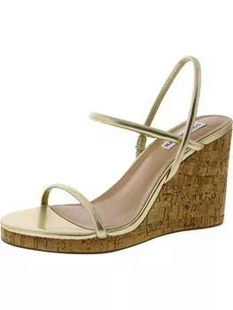 Женские босоножки Morgan на танкетке из искусственной кожи с пяткой на пятке Steve Madden, золото