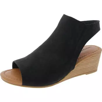 Женские босоножки Movisa из эластичной замши на танкетке Lucky Brand, черный