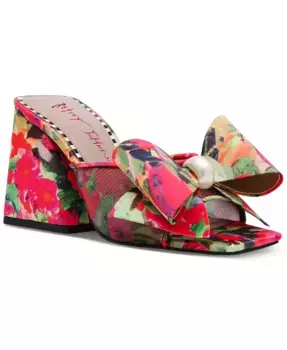 Женские босоножки-мюли Jordn с декоративным бантом Betsey Johnson, красный