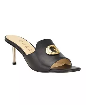 Женские босоножки-мюли на каблуке Snapps с логотипом GUESS, черный