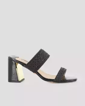 Женские босоножки на двойном каблуке с квадратным носком Blogger, многоцветный