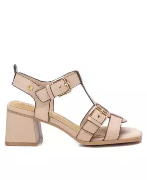 Женские босоножки на каблуке Carmela Leather Collection от XTI, коричневый/бежевый