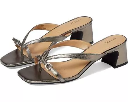 Женские босоножки на каблуке Glam из оловянного сплава с металлическим блеском NYDJ, цвет pewter tumbled metallic