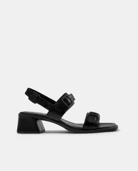 Женские босоножки на каблуке из кожи Kora Camper, черный