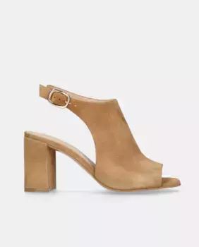 Женские босоножки на каблуке Ruth из мягкой замши Mascar, коричневый