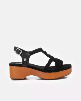 Женские босоножки на каблуке с деревянной подошвой Xti, черный