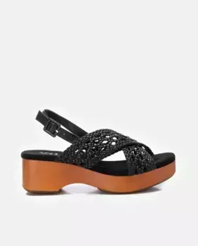 Женские босоножки на каблуке с деревянной подошвой Xti, черный