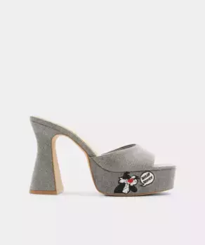 Женские босоножки на каблуке с круглым носком Aldo, серый