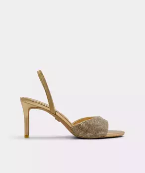 Женские босоножки на каблуке с круглым носком Aldo, золото