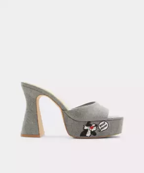Женские босоножки на каблуке с круглым носком Aldo, серый