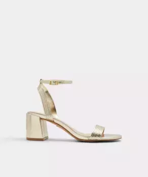 Женские босоножки на каблуке с круглым носком Aldo, золотой