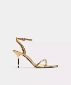 Женские босоножки на каблуке с острым носком Aldo, золото