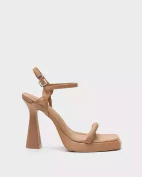 Женские босоножки на каблуке с платформой и застежкой-пряжкой Mim, цвет Nude