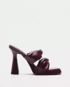 Женские босоножки на каблуке с пяткой на платформе Mim, бордовый
