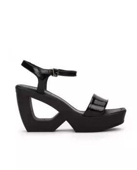 Женские босоножки на каблуке с пряжкой и геометрическим каблуком Weekend by Pedro Miralles, черный