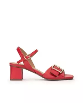 Женские босоножки на каблуке с пряжкой сверху Pedro Miralles, бежевый