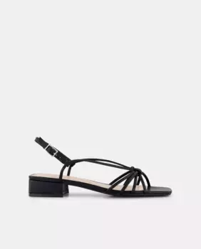 Женские босоножки на каблуке с ремешками и узлом Tintoretto, черный