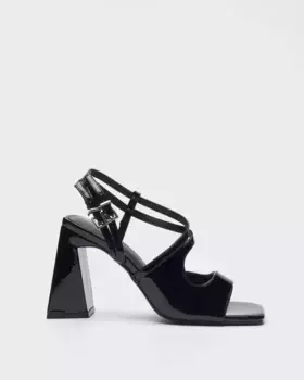 Женские босоножки на каблуке с ремешком на пятке Mim, черный