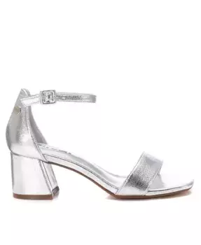 Женские босоножки на каблуке с ремешком на щиколотке Refresh By Xti, серебряный