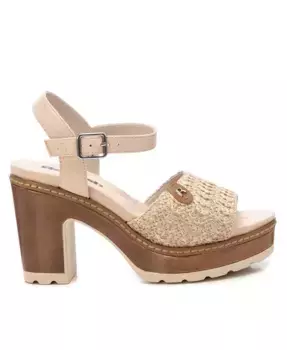 Женские босоножки на каблуке с ремешком на щиколотке Refresh By Xti, коричневый/бежевый