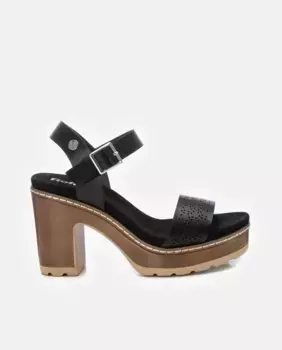 Женские босоножки на каблуке с застежкой-липучкой Refresh, черный