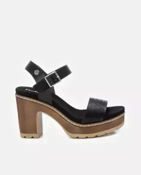 Женские босоножки на каблуке с застежкой на липучке Refresh, черный