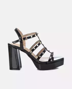 Женские босоножки на каблуке с застежкой на пряжке Xti, чёрный