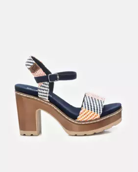 Женские босоножки на каблуке с застежкой-пряжкой Refresh, синий