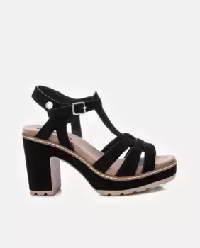 Женские босоножки на каблуке с застежкой-пряжкой Refresh, черный