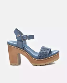 Женские босоножки на каблуке с застежкой-пряжкой Refresh, синий