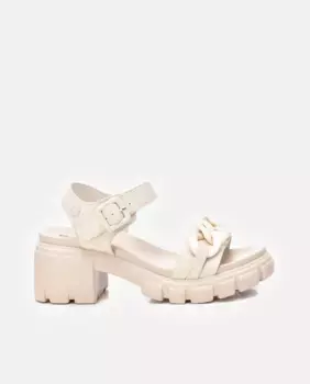 Женские босоножки на каблуке с застежкой-пряжкой Refresh, белый