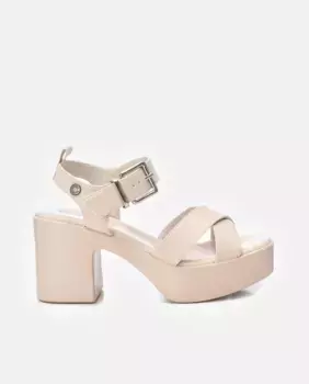 Женские босоножки на каблуке с застежкой-пряжкой Refresh, бежевый