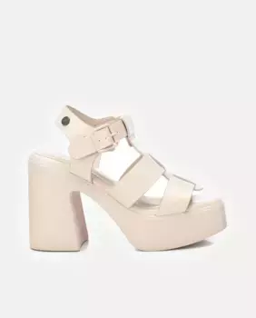 Женские босоножки на каблуке с застежкой-пряжкой Refresh, бежевый