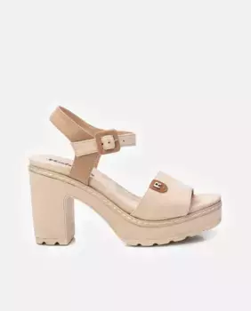 Женские босоножки на каблуке с застежкой-пряжкой Refresh, бежевый